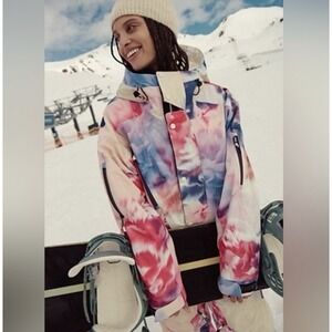 Free People Cares On the Ascend Printed Ski Jacket Size L NWT $428